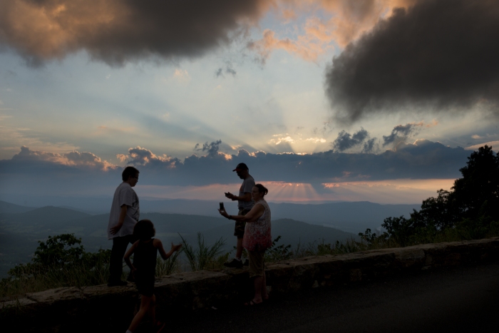 Sunset from Skyline Drive in Virginia's Shenandoah National Park.